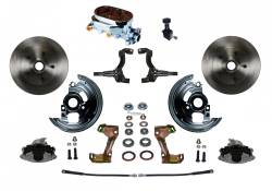 LEED Brakes - Manual Front Disc Brake Conversion Kit with Cast Iron Chrome Top M/C Adjustable Proportioning Valve