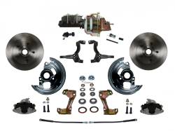 LEED Brakes - Power Front Disc Brake Conversion Kit with 8" Dual Zinc Booster Cast Iron M/C Adjustable Proportioning Valve