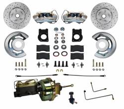 LEED Brakes - Power Disc Brake Conversion 64.5-66 Ford Automatic Trans | 4 Piston Calipers MaxGrip XDS Rotors