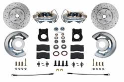 LEED Brakes - Front Disc Brake Conversion Kit Spindle Mount - 65-69 Ford | 4 Piston Calipers MaxGrip XDS Rotors