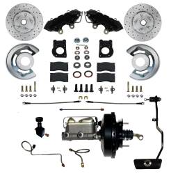LEED Brakes - Power Front Kit with Drilled Rotors and Black Powder Coated Calipers