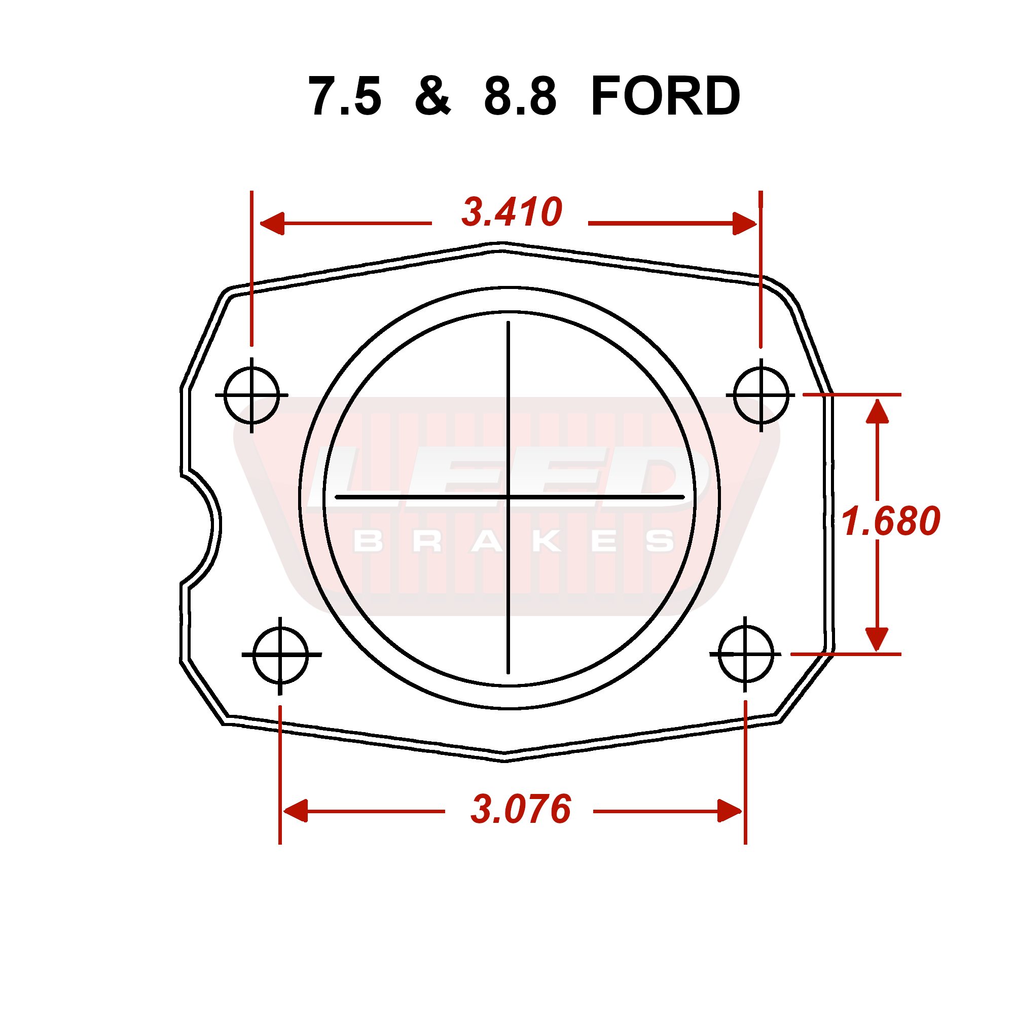 Ford 8.8 Rear Axle Flange Dimansions