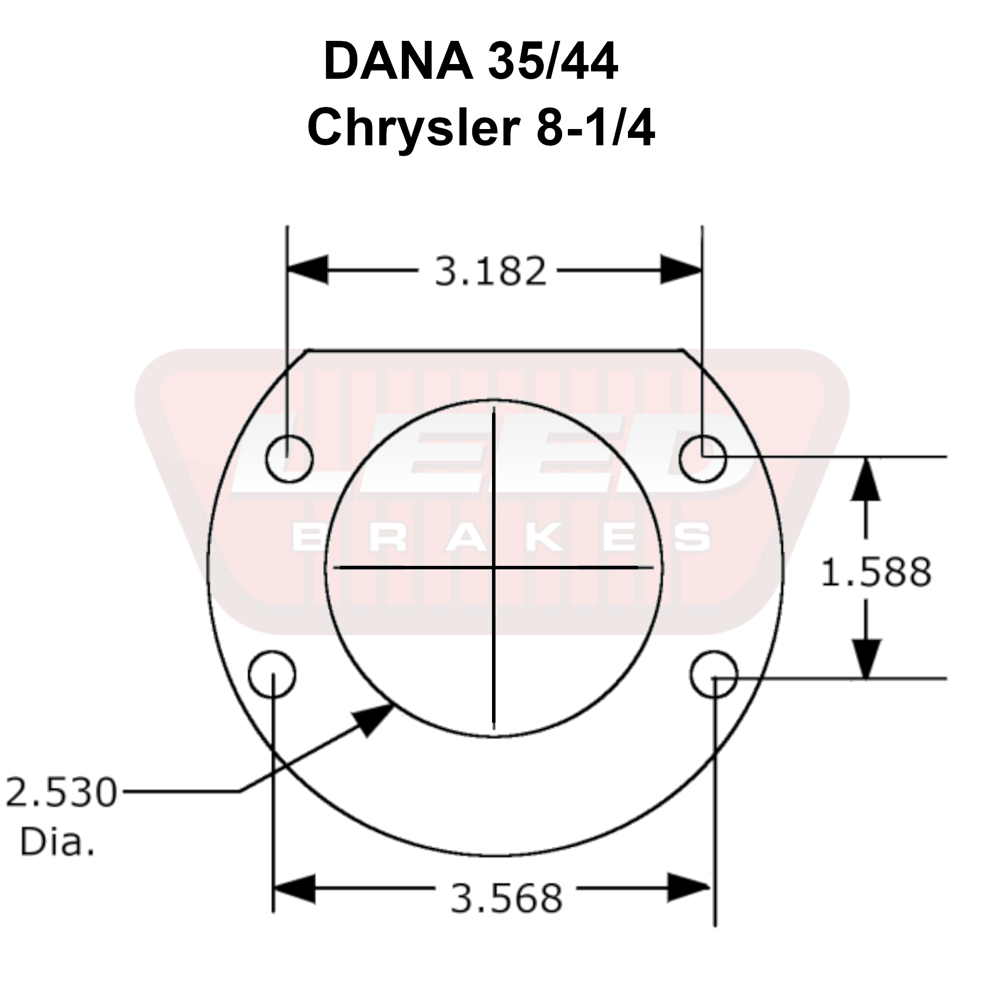 Dana 35 & Chrysler 8-1/4 Rear Axle Dimensions 