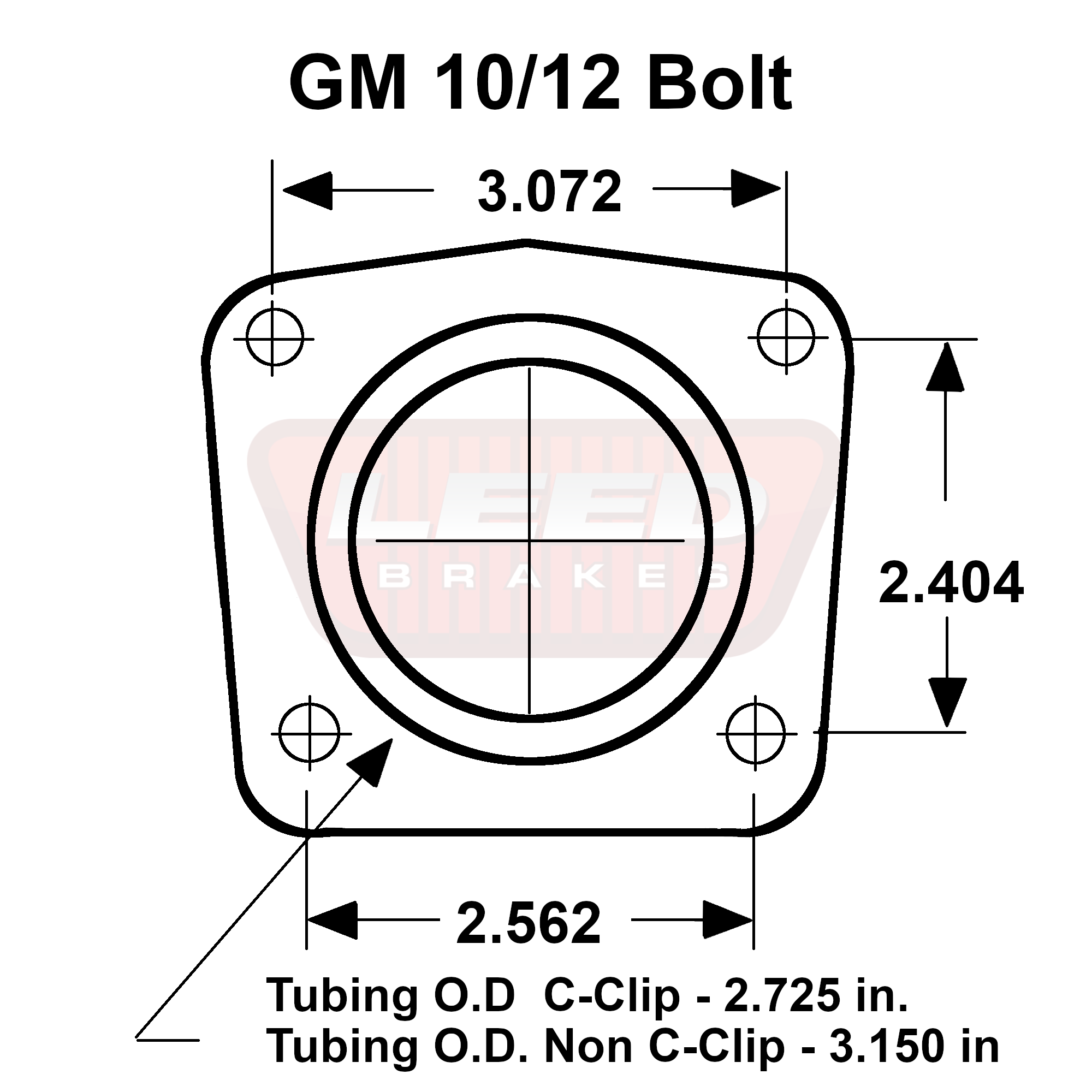 Gm 10 & 12 Bolt Rear Axle Flange Dimansions