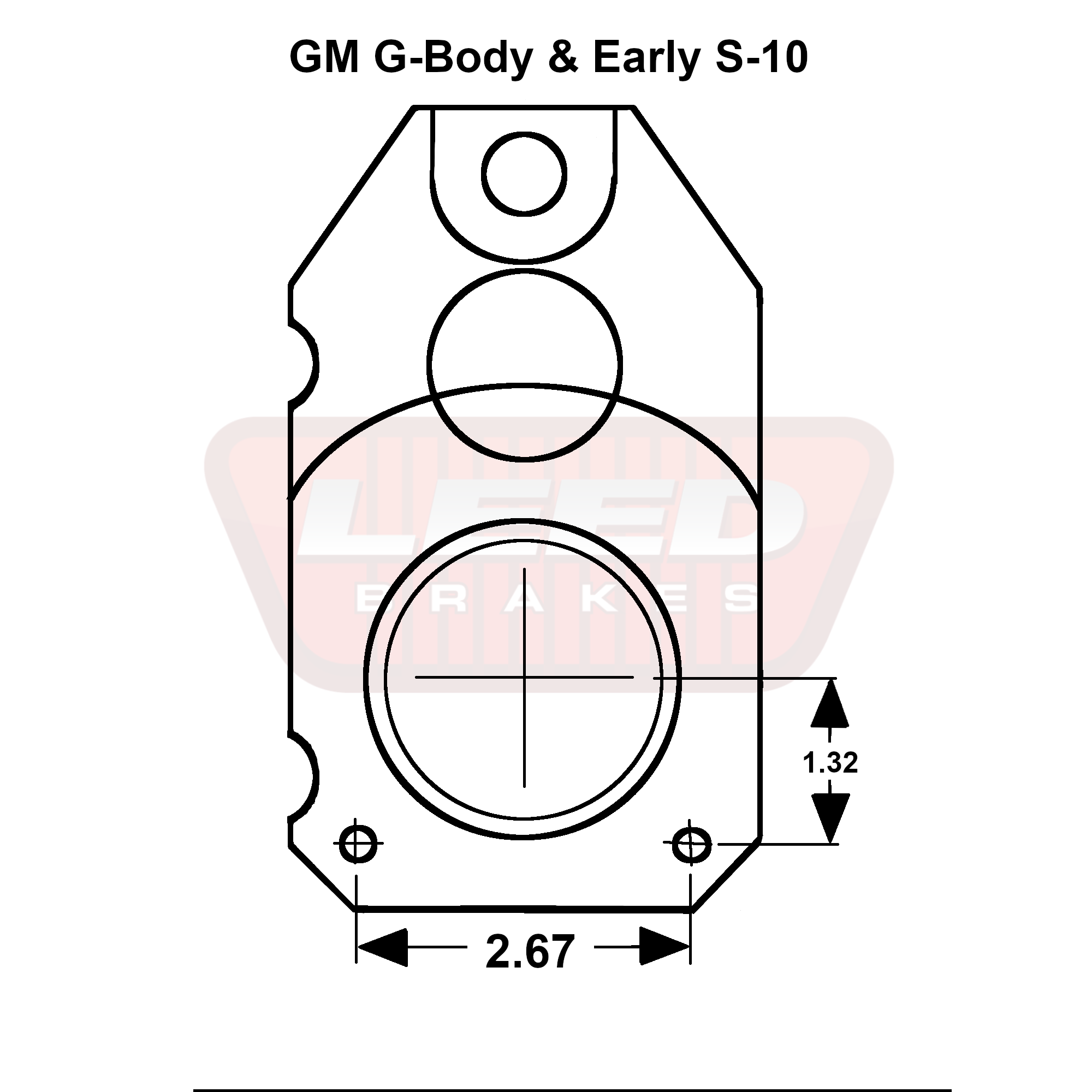 GM G Body Rear Axle Flange Dimansions