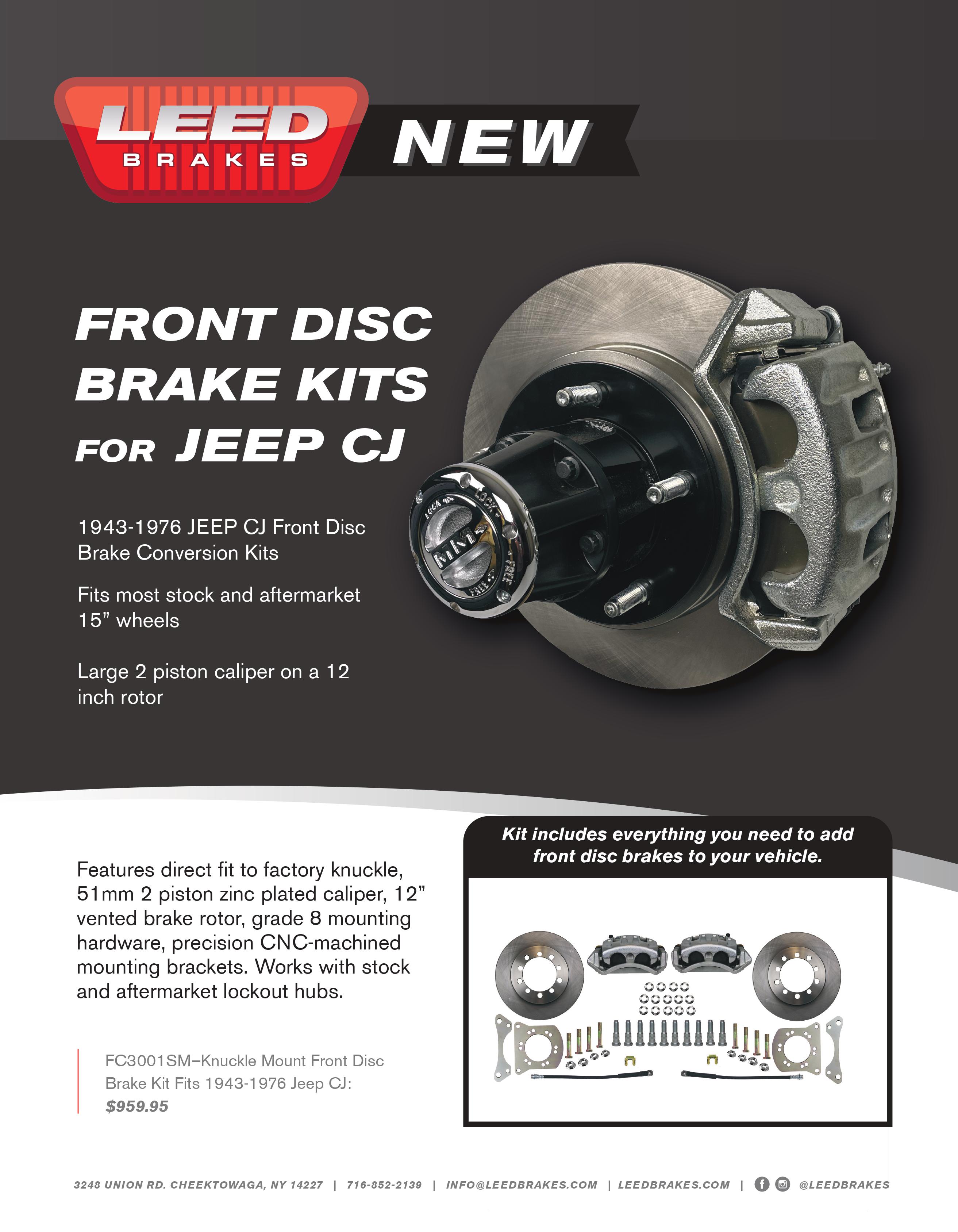 LEED Brakes Front Disc Brake Kits for Jeep CJ