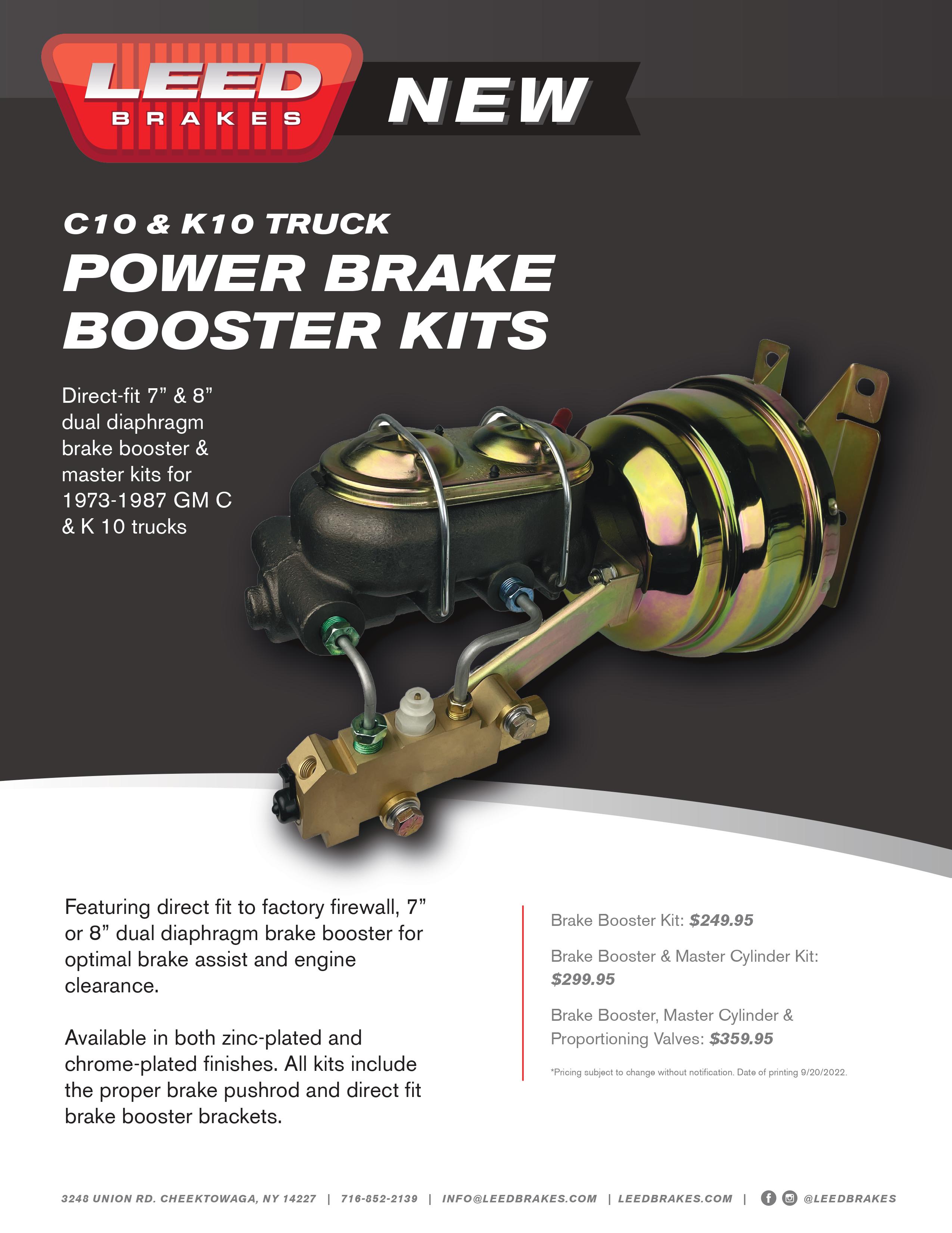 LEED Brakes C10 & K10 Truck Power Brake Booster Kits