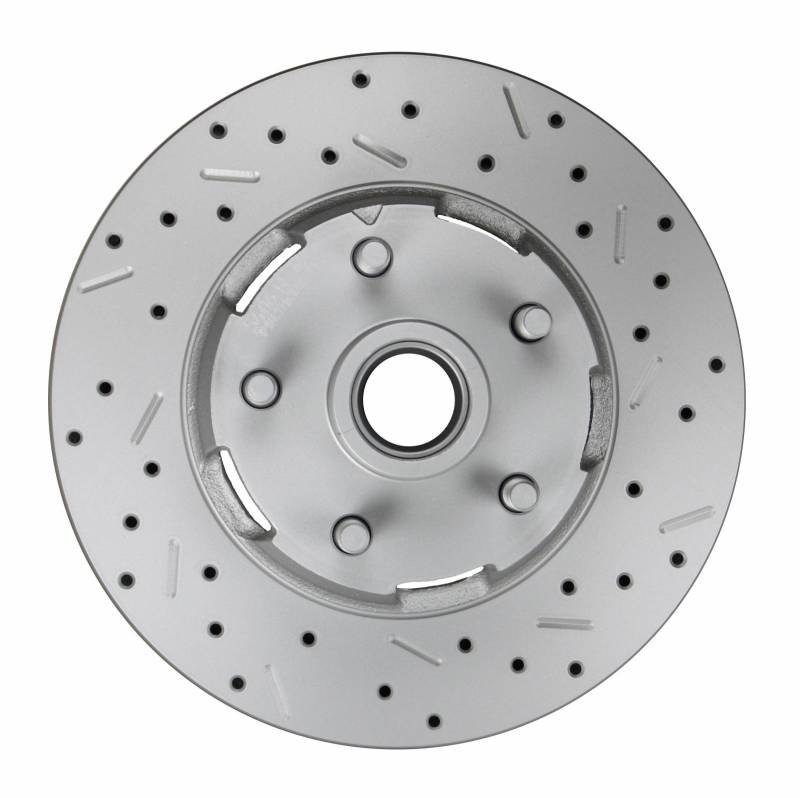 thumbnail image 2 of Front Disc Brake Conversion Kit For 1964-1973 Ford Mustang V8 – 4 Piston Calipers, Drilled/Slotted Rotors 2 of 3