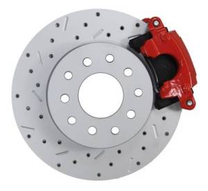 Rear Disc Brake Conversion Kits - Red Powder Coated Rear Disc Brake Kits