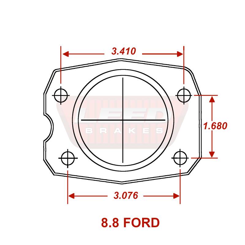 5 Lug rear disc brake kit for Fox Body Mustang by LEED Brakes