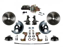 LEED Brakes - Power Front Disc Brake Conversion Kit 2" Drop Spindle with 8" Dual Zinc Booster Cast Iron M/C Adjustable Proportioning Valve