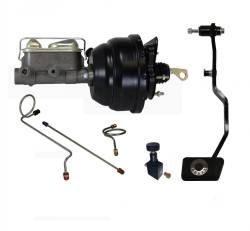 LEED Brakes - 1967-1970 Mustang Manual Transmission 8" Hydraulic Power Brake Booster Kit with Lines
