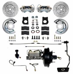 LEED Brakes - Power Disc Brake Conversion 67-69 Ford | Auto Transmission | 4 Piston Caliper MaxGrip XDS Rotors
