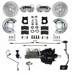 LEED Brakes - Power Disc Brake Conversion 67-69 Ford | Manual Transmission | 4 Piston Calipers MaxGrip XDS Rotors