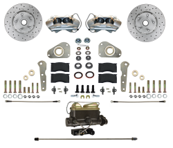 LEED Brakes - Manual Front Disc Brake Conversion Ford Full Size 4 Piston | MaxGrip XDS Rotors