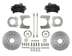 LEED Brakes - Rear Disc Brake Conversion Kit with MaxGrip XDS Rotors Black Calipers - Dana 35, Dana 44, Chrysler 8-1/4