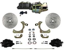 LEED Brakes - Power Front Disc Brake Conversion Kit with Adjustable Proportioning Valve | MaxGrip XDS | Black Calipers