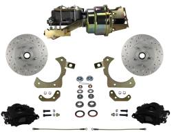 LEED Brakes - Power Front Disc Brake Conversion Kit with Disc Drum Valve | MaxGrip XDS | Black Calipers