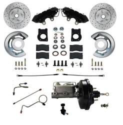 LEED Brakes - Power Front Kit with Drilled Rotors and Black Powder Coated Calipers
