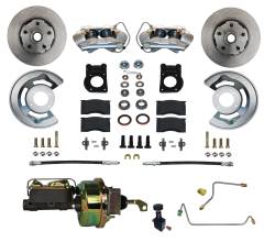 LEED Brakes - Power Disc Brake Conversion 64.5-66 Ford Manual Transmission - 4 Piston