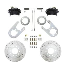 LEED Brakes - Rear Disc Brake Conversion Kit - Chevrolet & GMC C1500 Truck with MaxGrip XDS Rotors, Black Calipers - 11 in Drum Trucks