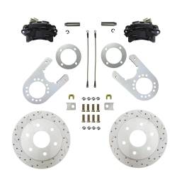 LEED Brakes - Rear Disc Brake Conversion Kit - Chevrolet & GMC K1500 Truck with MaxGrip XDS Rotors, Black Calipers - 11 in Drum Trucks