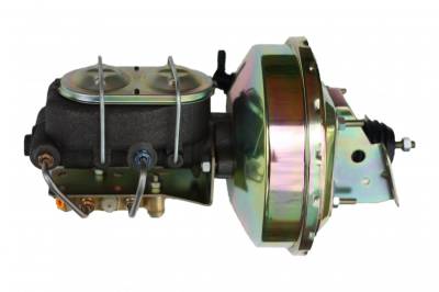 LEED Brakes - 9 inch power booster , 1-1/8 inch Bore master, bottom mount valve, disc/drum (Zinc)