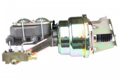 LEED Brakes - 7 inch Dual power booster , 1-1/8 inch Bore master, side mount valve, disc/disc (Zinc)