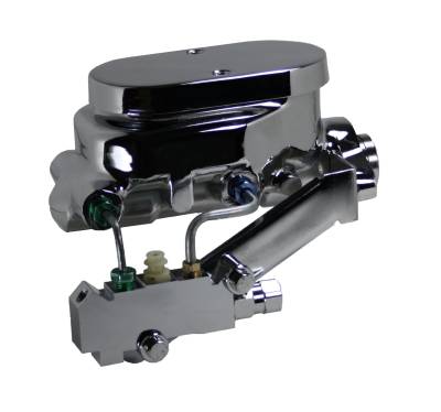 LEED Brakes - Master Cylinder Kit - Chrome 1 inch Bore left port with disc/drum valve