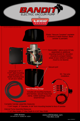 Brake Booster Vacuum Pump Dimensions & Details