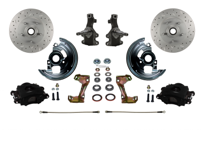 BFC1007SMX Spindle Mount Kit With 2" Drop Spindle and Cross Drilled and Slotted Rotors 