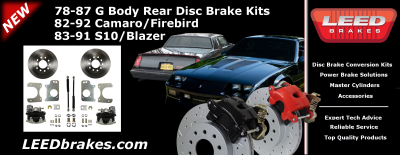 G Body, F Body & S10 REar disc Brake kits