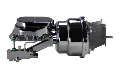 LEED Brakes Chrome 7 in Dual Diaphragm Booster and Master Combo for C10 Trucks
