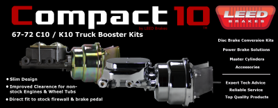 Compact10 C10 Power Brake Booster Kits - LEED Brakes