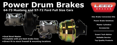 Ford Mustang Power Drum Brake Booster Kits - LEED Brakes