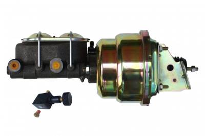 LEED Brakes - 7 inch Dual power booster , 1-1/8 inch Bore master, with Adjustable Proportioning Valve (Zinc)