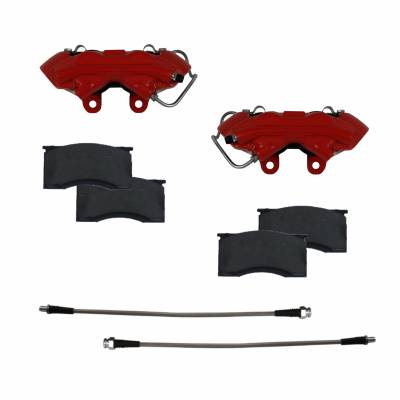 Red Calipers for 1964-67 Mustang - LEED Brakes