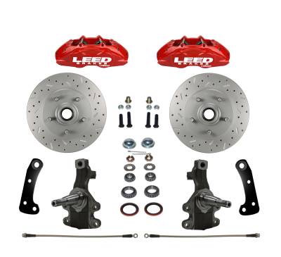 2 Inch Drop MaxGrip Lite 4 Piston disc brake conversion by LEED Brakes