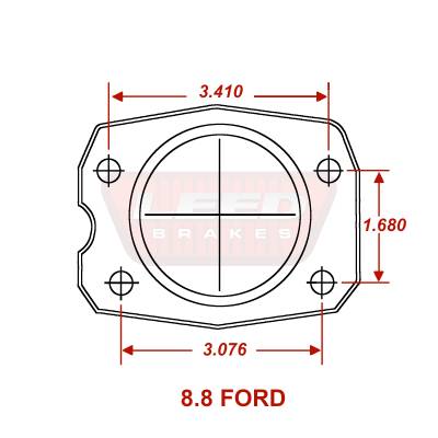 5 Lug rear disc brake kit for Fox Body Mustang by LEED Brakes