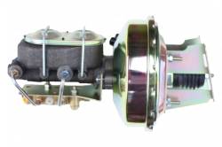 9 inch power booster , 1-1/8 inch Bore master, bottom mount valve, disc/drum (Zinc)