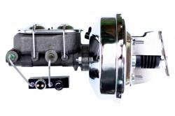 LEED Brakes - 9 inch power booster, 1-1/8 inch bore master with adjustable proportioning block (chrome)
