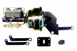 Power Brake Booster Kits - Power Brakes - Front Disc / Rear Drum Brakes - LEED Brakes - 8 inch Dual Power booster , 1 inch Bore master, bottom mount valve, disc/drum (Zinc)