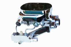 Master Cylinder Kit - 1-1/8 inch Bore Flat Top left port with side mount proportioning valve - Disc/Disc