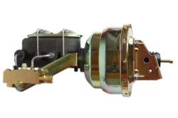 LEED Brakes - 8 inch Dual power booster , 1-1/8 inch Bore master, side mount valve, disc/drum (Zinc)