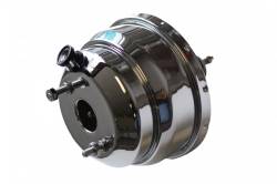 LEED Brakes - 8 inch Dual power booster , 1-1/8 inch Bore Flat Top master  (Chrome) - Image 3