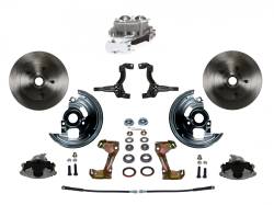 Universal Fit Products - Universal Front Disc Brake Conversions - LEED Brakes - Manual Front Disc Brake Conversion Kit with Cast Iron Chrome Top M/C Disc/Disc Side Mount