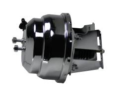 LEED Brakes - 8 inch Dual power booster , 1-1/8 inch Bore Flat Top master, side mount valve. Disc/drum (Chrome) - Image 3