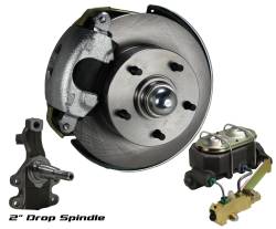 Front Disc Brake Conversion Kits - Manual Front Kits - Manual Front Kit - 2" Drop Spindles