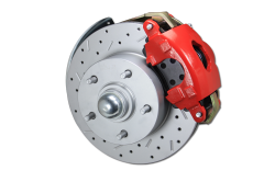 Leed Brakes Red Powder Coated Buick Disc Brake Assembly