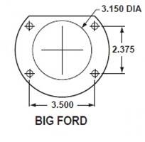 Large Bearing Ford Axle Flange Dimensions